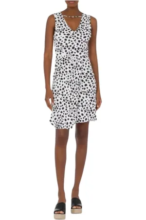 Moschino Kjole, Dame, Flerfarvet, L, Organza, Leopard Print Midi Kjole Asymmetrisk Kjole