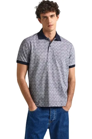 Pepe Jeans Top, Herre, Flerfarvet, S, Bomuld, Bomuld Jersey Polo Shirt All Over Print