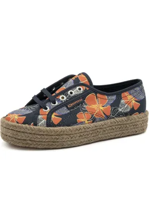 Superga Sko, Dame, Flerfarvet, 38 EU, Uld, Dame Blå Marineblå Orange Sneakers