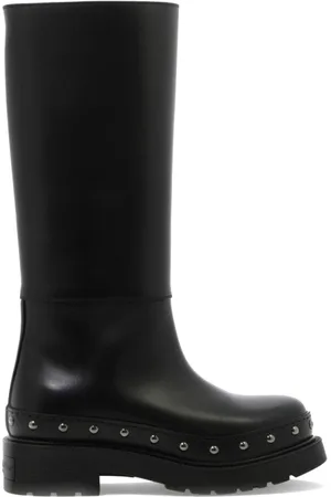 Dior Sko, Dame, Sort, 37 EU, Læder, Elegant Læderstøvler