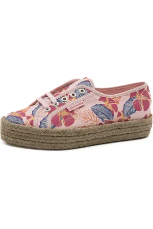 Superga Sko, Dame, Flerfarvet, 38 EU, Pink Fuchsia Hibiscus Damesko