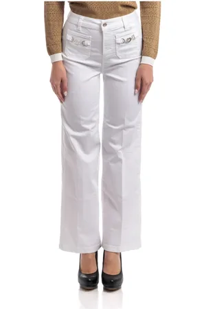 Liu Jo Bukser, Dame, Hvid, W29, Bomuld, Flare Cropped Bukser