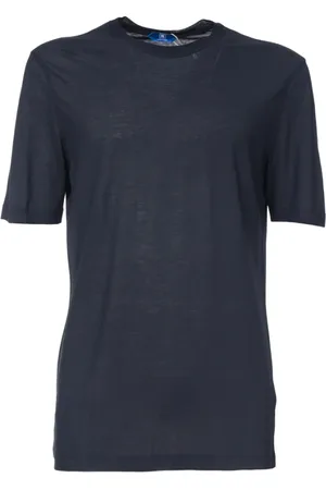 Kired Top, Herre, Blå, 3XL, Bomuld, Bomuld Crew Neck T-shirt