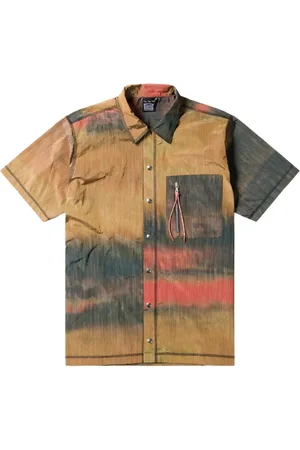 ARIES Skjorte, Herre, Flerfarvet, L, Nylon, Space-Dye Unisex Skjorte med Vintage Syning