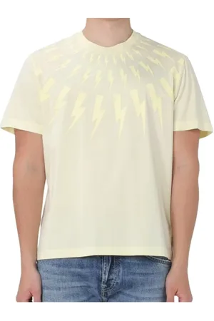 Neil Barrett Top, Herre, Gul, L, Bomuld, Gule T-shirts og Polos