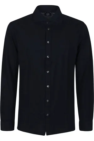 BARBA Skjorte, Herre, Blå, 2XL, Bomuld, Blå Langærmet Skjorte