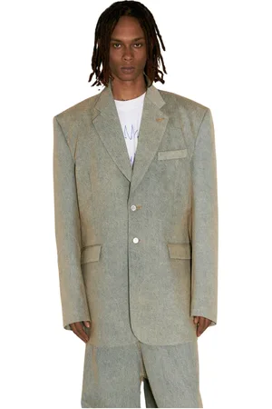 Vetements Jakke, Herre, Blå, S, Denim, Denim Skræddersyet Blazer