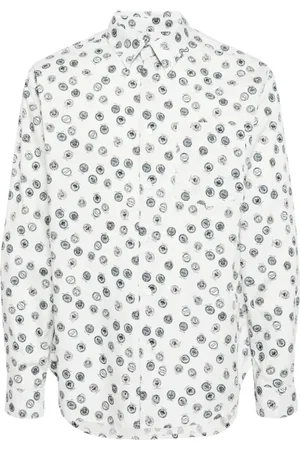 Maison Kitsuné Skjorte, Herre, Flerfarvet, M, Bomuld, City Coins Poplin Skjorte