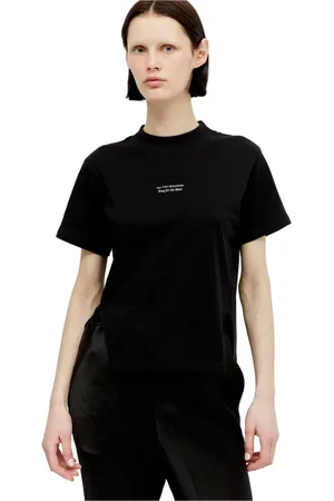 SONG FOR THE MUTE Top, Dame, Sort, M, Bomuld, Logo Print Bomuld Jersey T-Shirt