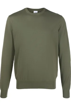 Aspesi Strik, Herre, Grøn, 2XL, Uld, Grøn Striktrøje til Mænd