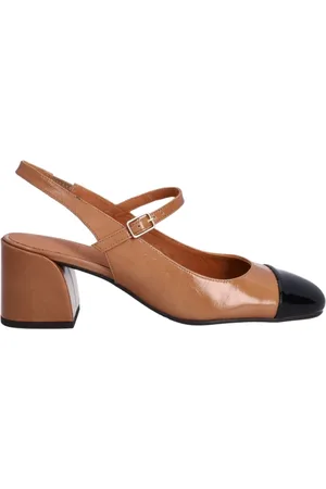Billi Bi Sko, Dame, Brun, 40 EU, Læder, Håndlavet slingback pumpe i lysebrun