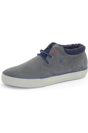 U.S. Polo Assn. Sko, Herre, Grå, 45 EU, Suede, Grå Casual Polo Skjorte