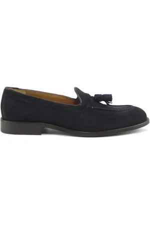 MARCO FERRETTI Sko, Herre, Blå, 44 EU, Uld, Blå Nappine Loafers