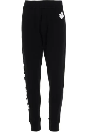 Dsquared2 Bukser, Herre, Sort, XL, Bomuld, Sidelogo Joggerbukser
