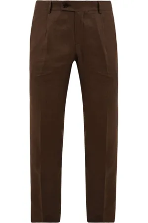 D.A. Daniele Alessandrini Bukser, Herre, Brun, XL, Uld, Brun Bukser Stilfuld Model P3513S2359S4400