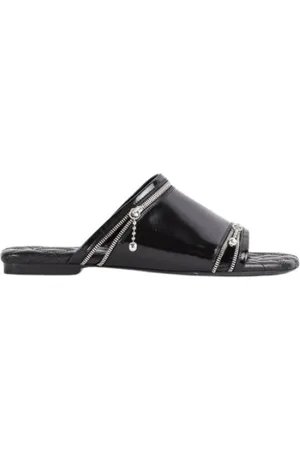 Burberry Sko, Herre, Sort, 36 EU, Læder, Sort Læder Peep Sandal