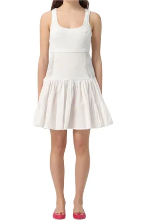 Twin-Set Kjole, Dame, Hvid, S, Uld, Sommerkjoler i stilfuldt design