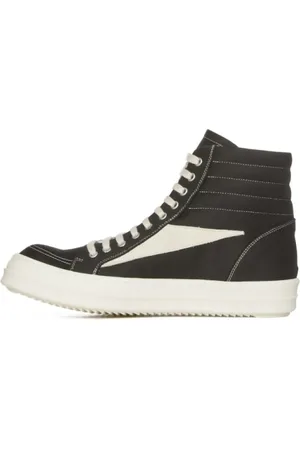 Rick Owens Sko, Herre, Sort, 41 1/2 EU, Læder, Vintage High Top Sneakers