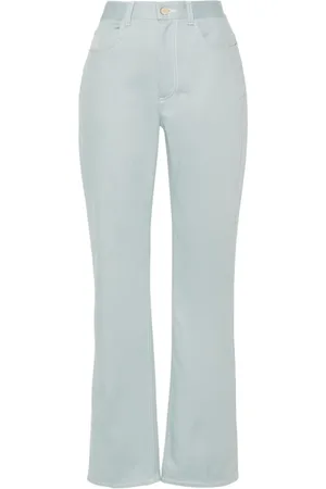 Fendi Jeans, Dame, Blå, S, Højtaljede Straight Jeans