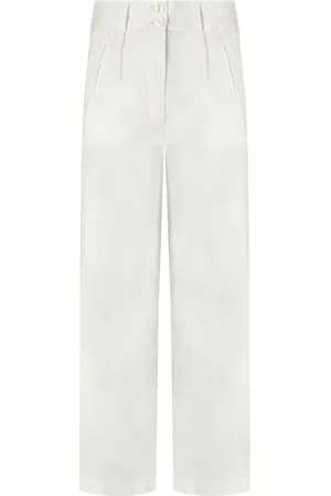 Woolrich Bukser, Dame, Hvid, M, Bomuld, Hvide bomuldspoplinbukser