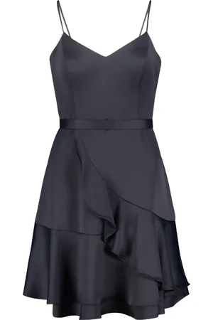 Vera Mont Kjole, Dame, Blå, XL, Satin, Elegant Satin Cocktailkjole