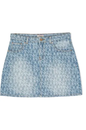 Pinko Nederdel, Dame, Blå, 3XS, Denim, Denim Logo Nederdel