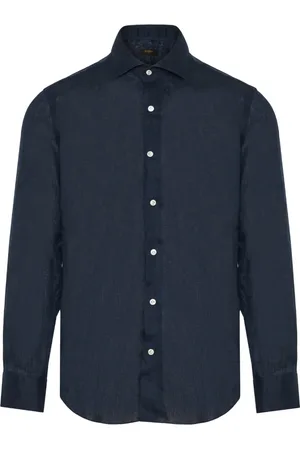 BARBA Skjorte, Herre, Blå, 3XL, Bomuld, Casual Bluser