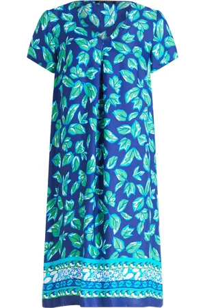 Betty Barclay Kjole, Dame, Flerfarvet, S, Linned, Tropisk Maxi Sommerkjole