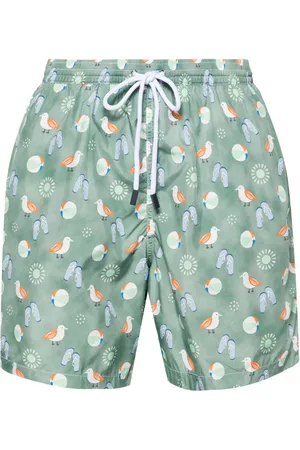 BARBA Badetøj, Herre, Flerfarvet, XL, Polyester, Polyester Badeshorts med sidelommer
