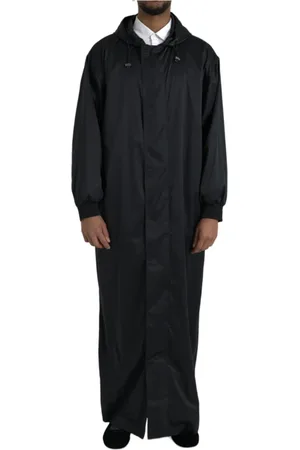 Dolce & Gabbana Jakke, Herre, Sort, S, Uld, Sort Hættet Windbreaker Jakke