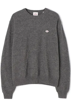 DANTON Strik, Herre, Grå, 3XL, Uld, Lys Grå Crew Neck Sweater