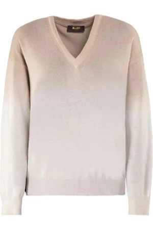MOORER Strik, Dame, , S, Uld, Kashmir V-hals sweater