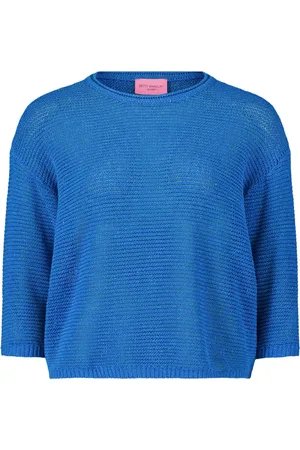 Betty Barclay Strik, Dame, Blå, 3XL, Uld, Afslappet Striktrøje