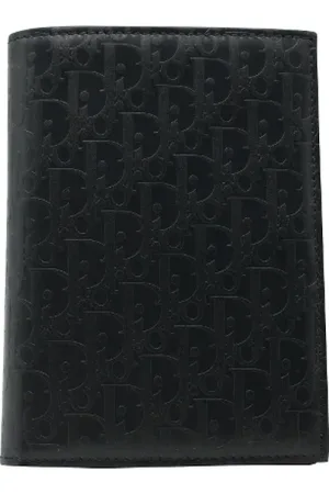 Dior Pre-owned, Herre, Blå, ONE SIZE, Tyl, Pre-owned Laeder punge