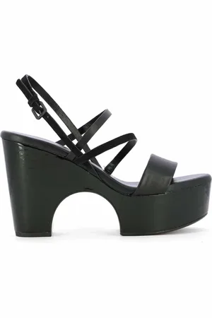 Robert Clergerie Sko, Dame, Sort, 40 EU, Læder, Elegant sandal med tre remme og sort patentdetaljer