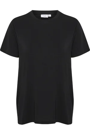 Saint Tropez Top, Dame, Sort, M, Uld, Adeliasz Regular T-Shirt Sort