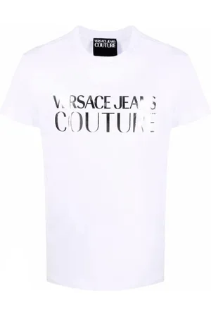 VERSACE Top, Herre, Hvid, 3XL, Hvid Kortærmet Logo T-shirt