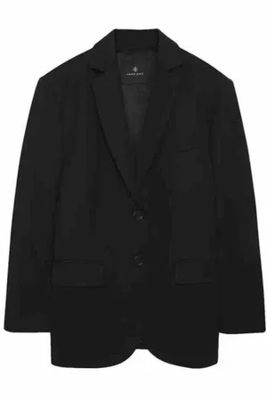ANINE BING Jakke, Dame, Sort, S, Uld, Vintage Uld Blazer