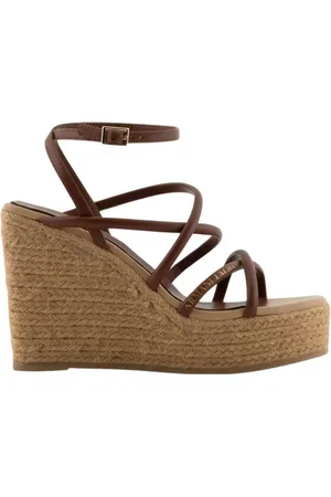 Armani Exchange Sko, Dame, Brun, 40 EU, Høj Sandal Nappa PU Cuoio