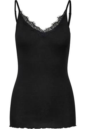 Saint Tropez Top, Dame, Sort, XS, Uld, Mayasz Strap Top Sort Blonder