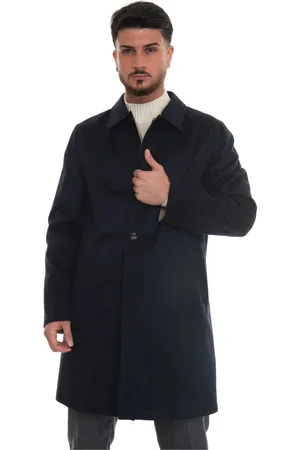 Kired Frakke, Herre, Blå, 3XL, Polyester, Vendbar Støvfrakke med Knaplukning