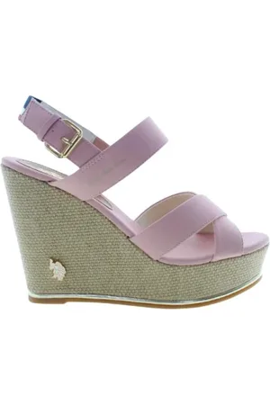 U.S. Polo Assn. Sko, Dame, Lyserød, 36 EU, Uld, Stilfulde Espadrilles Sandaler