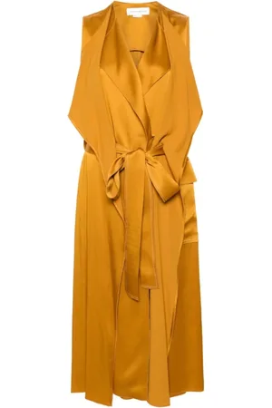 Victoria Beckham Kjole, Dame, , XS, Uld, Crepe Effekt Wrap Kjole
