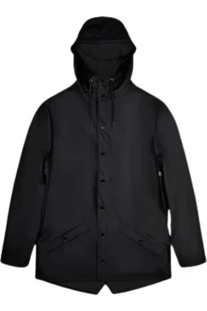Rains Jakke, Dame, Sort, M, Uld, Moderne Unisex Vandtæt Jakke