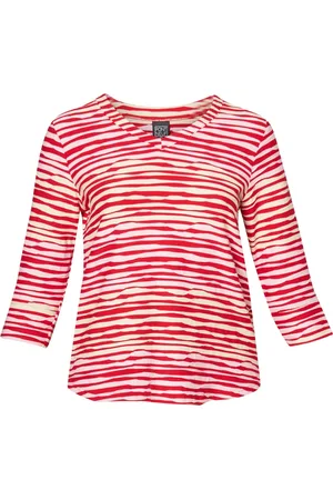 Pont Neuf Bluser & Skjorter, Dame, Flerfarvet, 2XL, Bølge Mønster Bluse Jeanie