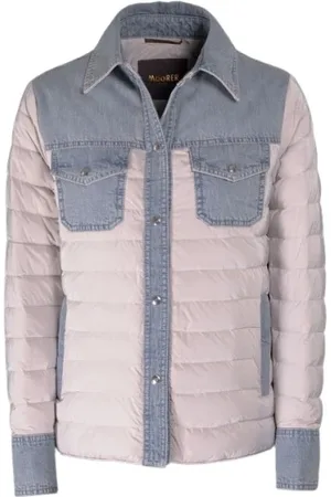MOORER Jakke, Dame, Hvid, XS, Denim, Moderne dunskjortejakke i perle