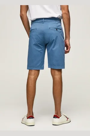 Pepe Jeans Shorts, Herre, Blå, W33, Bomuld, Stretch Cotton Chino Bermuda Shorts