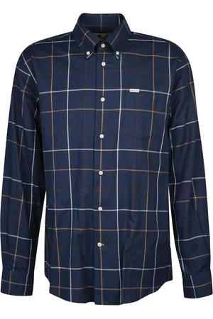 Barbour Skjorte, Herre, Blå, L, Bomuld, Marinebl Regular Fit Skjorte Tattersall Stil