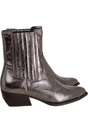 Toral Sko, Dame, Grå, 41 EU, Læder, Metallic Look Ankelstøvler