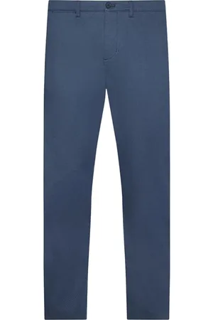 Tommy Hilfiger Bukser, Herre, Blå, W32 L32, Uld, Chino Slim Herre Marineblå